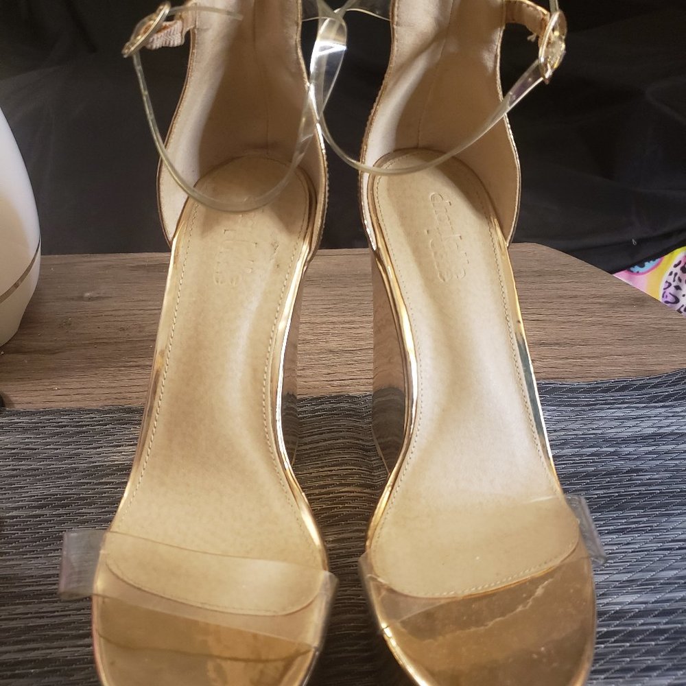 Rose Gold Charlotte Russe Wedges Size 9 Worn Once